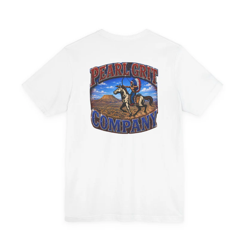 Pearl Grit Company Cowboy Graphic Tee – Western Rodeo Retro T‑Shirt