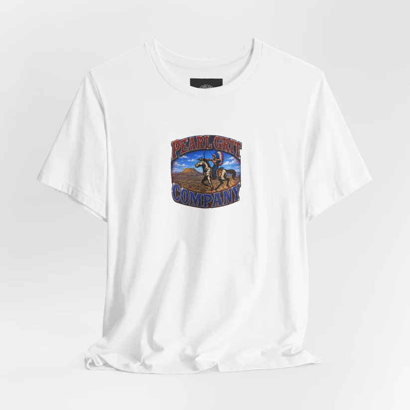 Pearl Grit Company Cowboy Graphic Tee – Western Rodeo Retro T‑Shirt - Image 3
