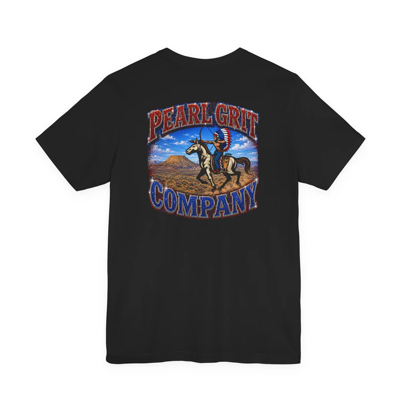 Pearl Grit Company Cowboy Graphic Tee – Western Rodeo Retro T‑Shirt - Image 5