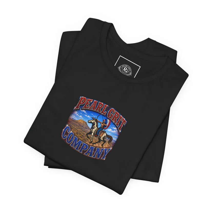 Pearl Grit Company Cowboy Graphic Tee – Western Rodeo Retro T‑Shirt - Image 7