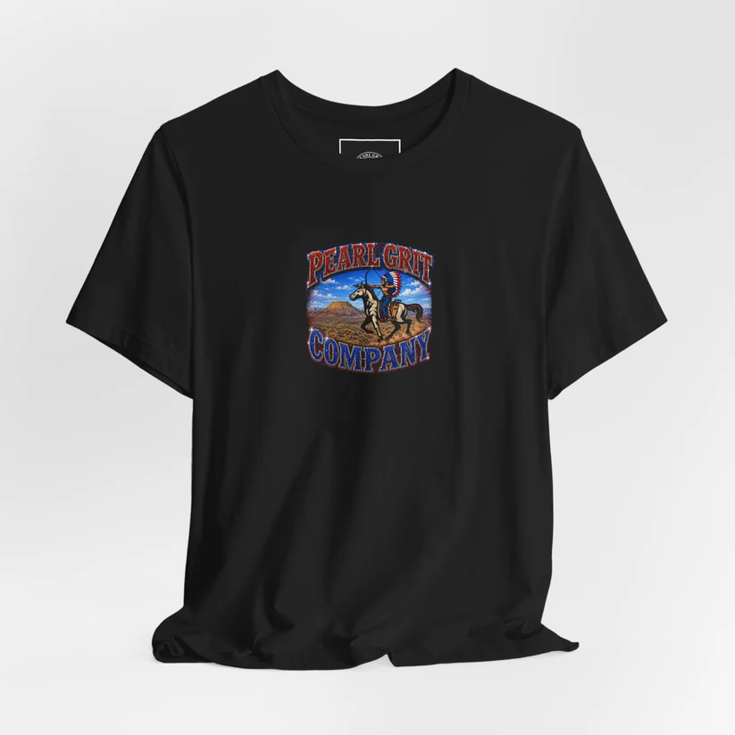 Pearl Grit Company Cowboy Graphic Tee – Western Rodeo Retro T‑Shirt - Image 6